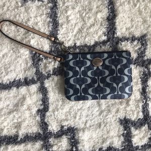 Blue Coach Wristlet